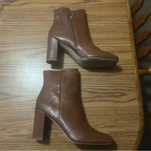 Madden Girl Womens Knox Faux Leather Square Toe Ankle Boots Brown Size 9.5 M thumbnail 3