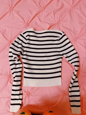 striped crop top Multiple thumbnail 3