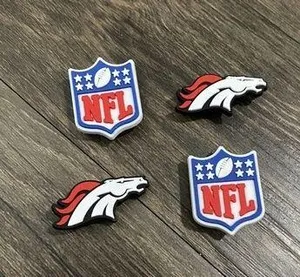 Denver Broncos Football Team Charm For Crocs Shoe Charms - 4 Pieces thumbnail 1