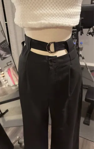 Boutique Black belted dress pants thumbnail 2