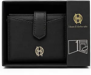 House of Harlow 1960 NWT Women's Black Bifold Wallet Card Case ID Window Boxed thumbnail 1