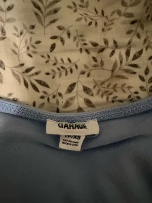 Garage Long Sleeve Crop Top Blue thumbnail 3