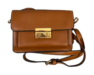 Brown Faux Leather Square Camera Crossbody Messenger Bag Women thumbnail 1