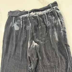 Anthropologie Elevenses Velvet Ribbon TieFront Trouser Pants Womens Size 2 Gray thumbnail 10