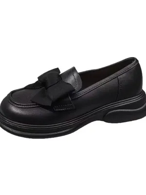 NEW Black Bow-Accent Women's Loafers size 6 thumbnail 6