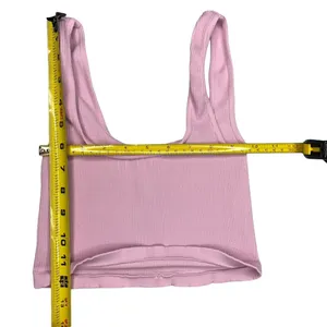 Free People HAPPINESS RUNS SQUARE NECK CROP TOP TANK PINK M L thumbnail 6