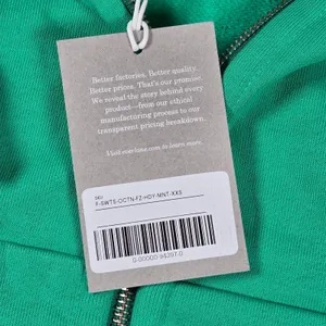 Everlane Organic Cotton Full Zip Hoodie Bright Jade Green Size‎ XXS Cropped thumbnail 4