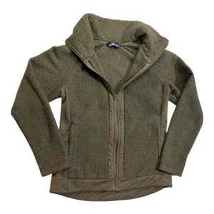 The North Face Fleece Jacket Full Zip Sherpa Olive Green Athletic High Neck thumbnail 1