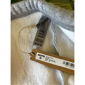 NWT SKIMS Cotton Fleece Jogger 3X Light Heather Gray Sweatpants 30.5 Inseam thumbnail 3