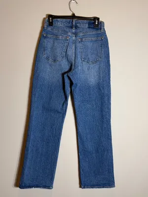 Abercrombie & Fitch Curve Love 90s Baggy Low Rise Denim Jeans Women's 25 0R Blue thumbnail 4