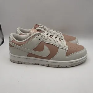 New Womens 9.5 Nike Dunk‎ Low Particle Pink/Lt Orewood Brown Sneaker IM6572-603 thumbnail 3