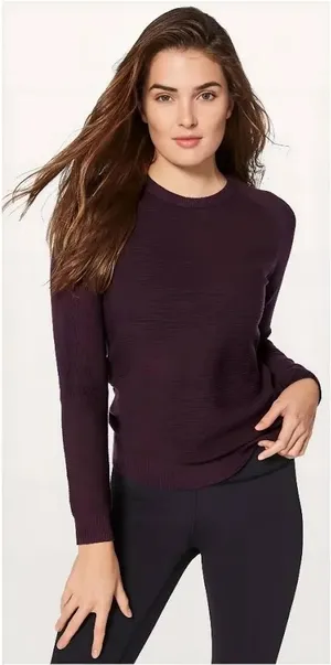 Lululemon Black Cherry Simply Wool Sweater thumbnail 1