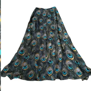 Like New Show Me Your Mumu Peacock Feather Maxi Skirt Size Small thumbnail 10