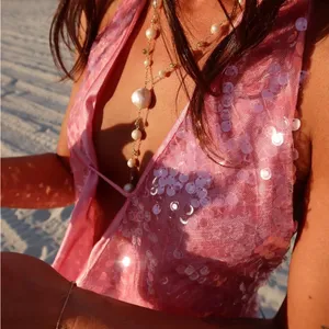 Skull House Designs Mermaid Halter: Flamingo thumbnail 2