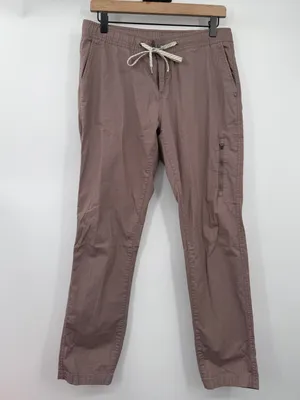 Vuori Ripstop Pants Women Medium Brown Organic Cotton Hiking Drawstring VW401 thumbnail 2