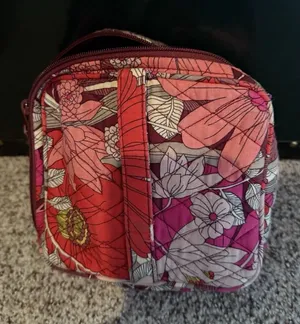 Vera Bradley Zip Around Cosmetic Bag Bohemian Blooms Pattern Travel Organizer thumbnail 1