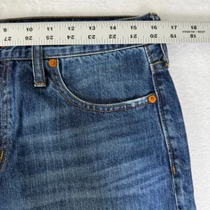 Madewell Straight Leg Crop Jean Blue Medium Wash 100% Cotton Denim E9639 Size 30 thumbnail 4