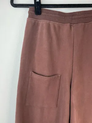 Nap Balloon Hem Barrel Joggers Sweatpants Brown Drawstring Neutral Loungewear Sm thumbnail 8