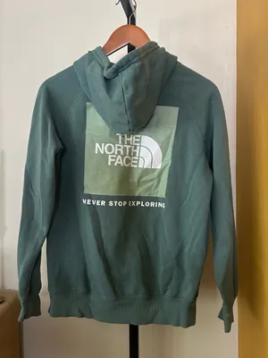 The North Face Graphic Hoodie Pullover Sweatshirt Logo Blue Gorpcore Size Small thumbnail 4