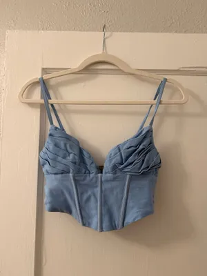 Princess Polly Blue Corset Top thumbnail 4