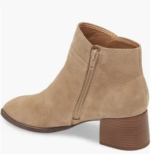 Lucky Brand Lilka Suede Bootie, Block Heel Size 7, Dune‎ Light Brown, NWT thumbnail 2