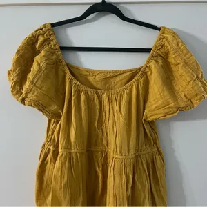 American Eagle Puff-Sleeve Babydoll Mini Cotton Dress Size XL thumbnail 10