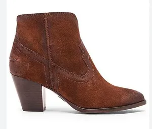 FRYE Renee Seam Short Boot , Brown Suede, Womens Size 7.5 M thumbnail 1