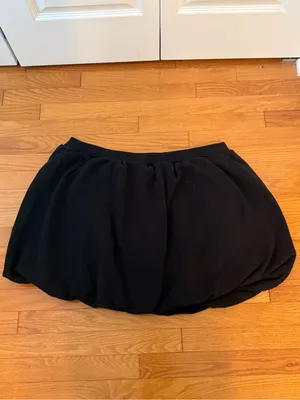 OFFLINE By Aerie Cloud Fleece Bubble Skort in True Black thumbnail 3