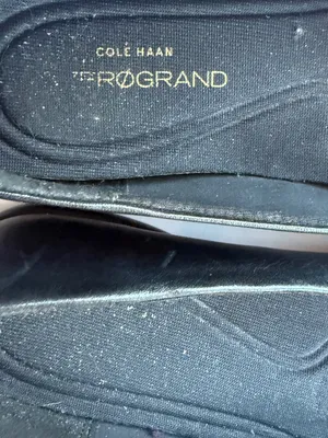 Cole Haan Black Leather Bow Peep-Toe Flats 7B thumbnail 4