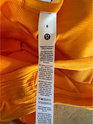 Lululemon Ebb To Street Tank Padded Citrus Sizzle Tone Size 6 NWT thumbnail 5
