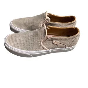 Vans Women's Beige Slip-On Sneakers, Size 7 thumbnail 3