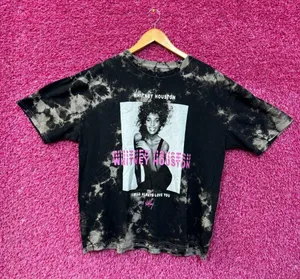 Whitney Houston I Will Always Love You bleach dye shirt size XL thumbnail 1