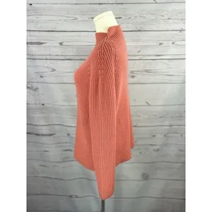 Alexis Oggi Pink Mock Neck Ribbed Knit Sweater Women’s Size Small thumbnail 3