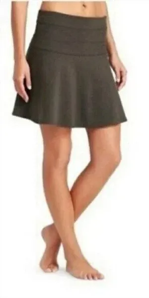 Athleta Womens Athleisure Tenniscore Ponte Twill Flare Mini Skirt Size 4 Olive‎ thumbnail 1