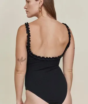 Reformation black bodysuit thumbnail 2
