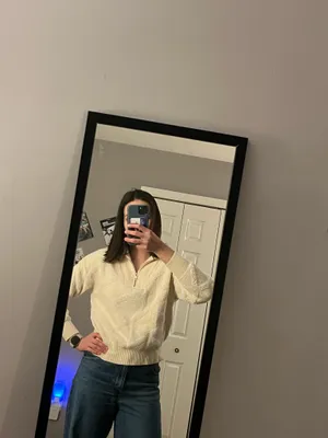 White Quarter Zip thumbnail 3