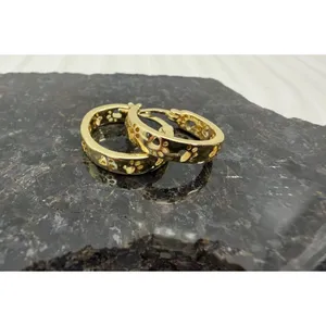 NWOT Gold Tone Paw‎ Print Hoop Earrings Cute Pet Lover Huggie Hoops thumbnail 4