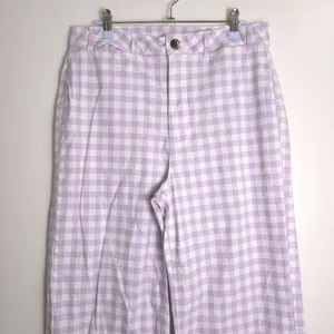 Retro Gingham High-Waisted Cropped Wide-Leg Chino Pants‎ 10 Tall thumbnail 4