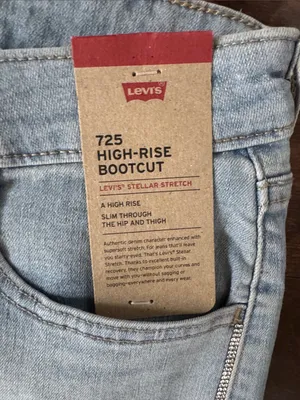 Levi's Light Blue Flare Jeans - Women's Bootcut with Rhinestones NWT thumbnail 2
