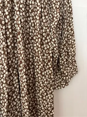 Doen Hawthorne Dress Olive Cherry Willow Floral Long Sleeve Maxi‎ Dress Size S thumbnail 15