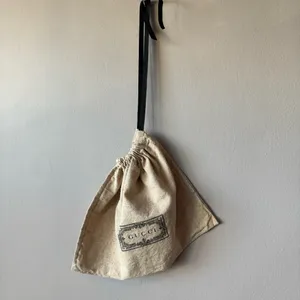 GUCCI Drawstring Dustbag Small Tan‎ and Black thumbnail 6