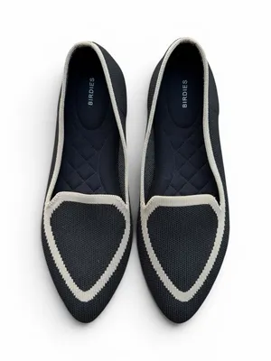 Birdies The Blackbird Flats Black Knit Heart Toe Size 7.5 Slip On Minimal Chic thumbnail 4