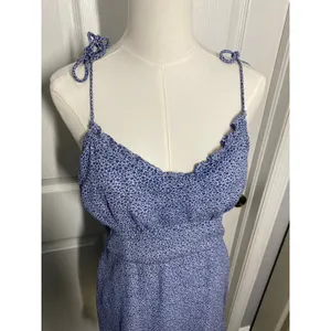 Abercrombie & Fitch Blue Dainty Floral Mini Dress Babydoll Fairy Cottagecore thumbnail 3