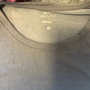 Nike Women's Long Sleeve Gray and Black Tee thumbnail 3