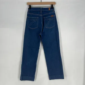 7‎ For All Mankind Straight Jeans Womens 26 Blue Denim Cotton Straight High Rise thumbnail 6