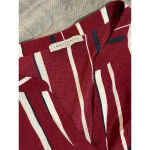 NWT Janette Plus Blouse Long Sleeve Striped Maroon White‎ Navy SZ XL thumbnail 5