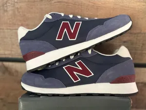 Navy blue and maroon new balance sneakers.515 thumbnail 1