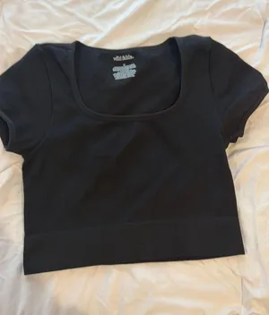 Wild Fable Crop Top Black thumbnail 1
