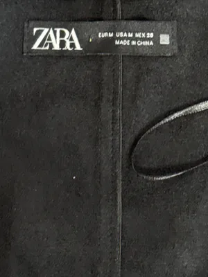 Zara Black Faux Leather Pleated Sleeveless Mini Dress Size M thumbnail 8