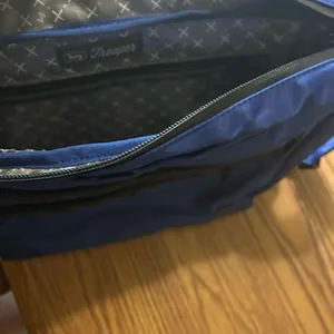 Lug Trooper Large 13.5” Travel Bag Purse Blue and Black w/ Adjustable Strap NWOT thumbnail 4